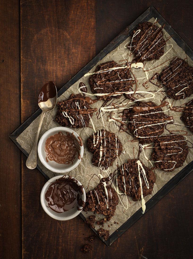 Chokladhavre­kakor med kokos